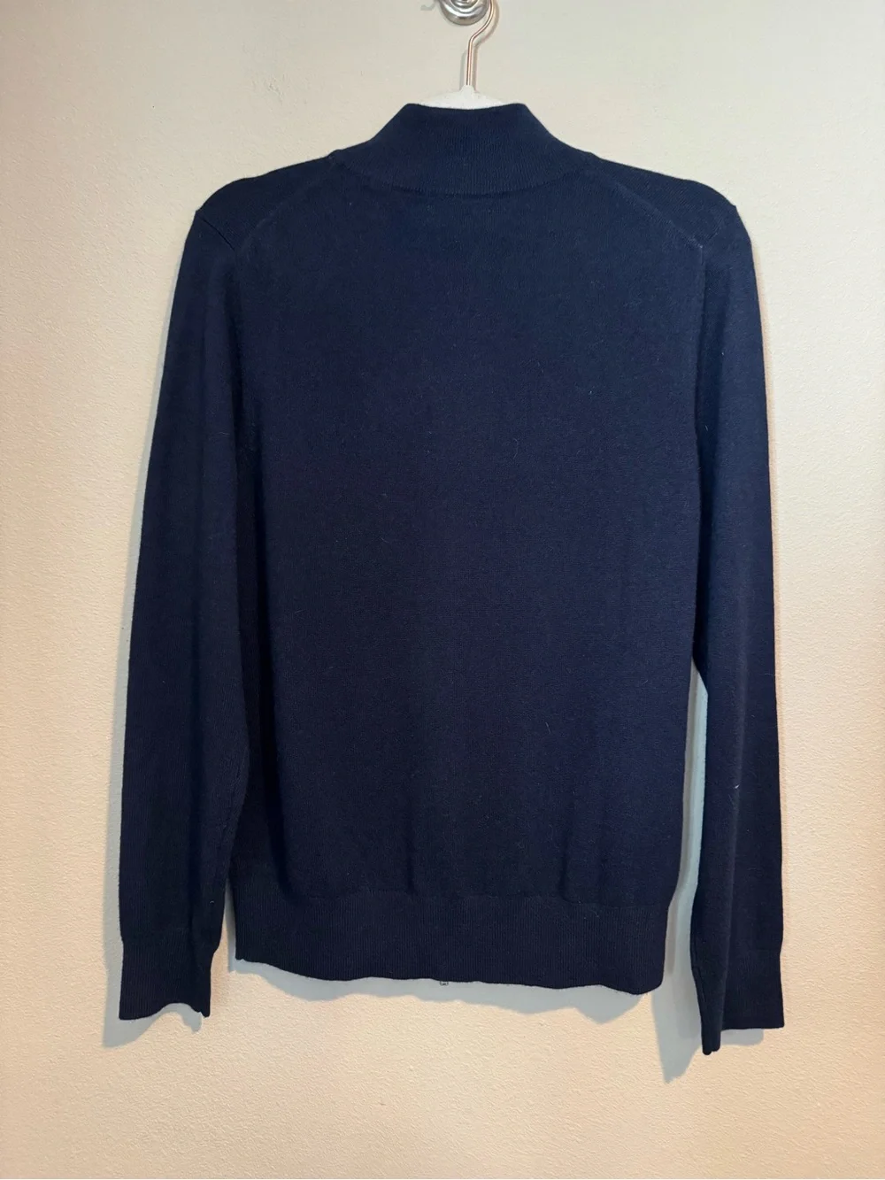 Quince Mongolian Cashmere Full Zip Sweater True Navy